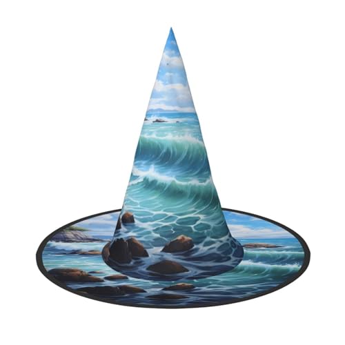 JEKYDOSD Blaues Meer Landschaft Druck Halloween Hut Gruseliges Partyzubehör Karneval Maskerade Bälle JEKYDOSD Blaues Meer Landschaft Druck Halloween Hut Gruseliges Partyzubehör Karneval Maskerade Bälle von JEKYDOSD