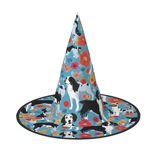 JEKYDOSD Border Collie Blumendruck Halloween Hut Gruseliges Partyzubehör Karneval Maskerade Bälle JEKYDOSD Border Collie Blumendruck Halloween Hut Gruseliges Partyzubehör Karneval Maskerade Bälle von JEKYDOSD