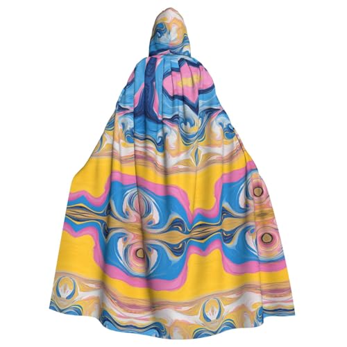 JEKYDOSD Farbenfroher Batikdruck mit Kapuze für Erwachsene, perfekt für Halloween, Rollenspiele, Maskerade und Kostümpartys JEKYDOSD Farbenfroher Batikdruck mit Kapuze für Erwachsene, perfekt für Halloween, Rollenspiele, Maskerade und Kostümpartys von JEKYDOSD