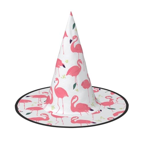 JEKYDOSD Flamingo-Muster Druck Halloween Hut Gruseliges Partyzubehör Karneval Maskerade Bälle JEKYDOSD Flamingo-Muster Druck Halloween Hut Gruseliges Partyzubehör Karneval Maskerade Bälle von JEKYDOSD