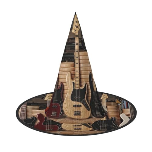 JEKYDOSD Gitarre Bass Musik Instrumente Druck Halloween Hut Gruseliges Partyzubehör Karneval Maskerade Bälle JEKYDOSD Gitarre Bass Musik Instrumente Druck Halloween Hut Gruseliges Partyzubehör Karneval Maskerade Bälle von JEKYDOSD