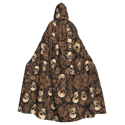 JEKYDOSD Gothic-Tapete, Totenkopf-Druck, Erwachsenen-Umhang, perfekt für Halloween, Rollenspiele, Maskerade und Kostümpartys JEKYDOSD Gothic-Tapete, Totenkopf-Druck, Erwachsenen-Umhang, perfekt für Halloween, Rollenspiele, Maskerade und Kostümpartys von JEKYDOSD