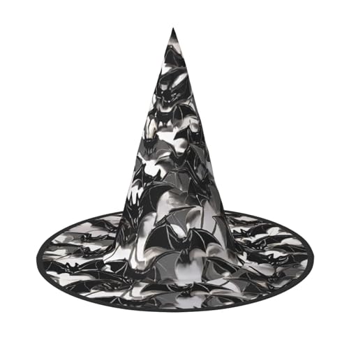 JEKYDOSD Halloween-Fledermaus-Motiv, grauer Druck, Halloween-Hut, gruseliges Party-Accessoire, Karneval, Maskerade-Bälle JEKYDOSD Halloween-Fledermaus-Motiv, grauer Druck, Halloween-Hut, gruseliges Party-Accessoire, Karneval, Maskerade-Bälle von JEKYDOSD