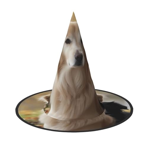 JEKYDOSD Halloween-Hut mit Hunde-Aufdruck, gruseliges Party-Accessoire, Karneval, Maskerade-Bälle von JEKYDOSD
