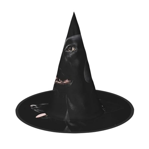 JEKYDOSD Halloween-Hut mit Hunde-Aufdruck, gruseliges Party-Accessoire, Karneval, Maskeradebälle von JEKYDOSD