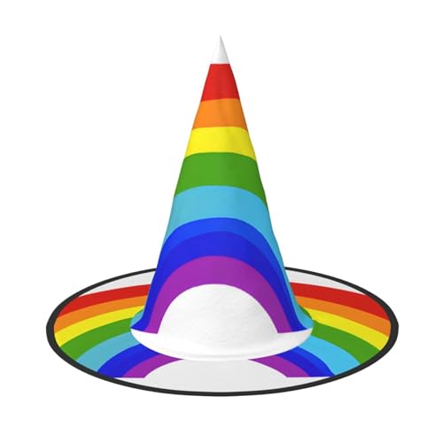 JEKYDOSD Halloween-Hut mit Regenbogen-Druck, gruseliges Party-Accessoire, Karneval, Maskerade-Bälle JEKYDOSD Halloween-Hut mit Regenbogen-Druck, gruseliges Party-Accessoire, Karneval, Maskerade-Bälle von JEKYDOSD