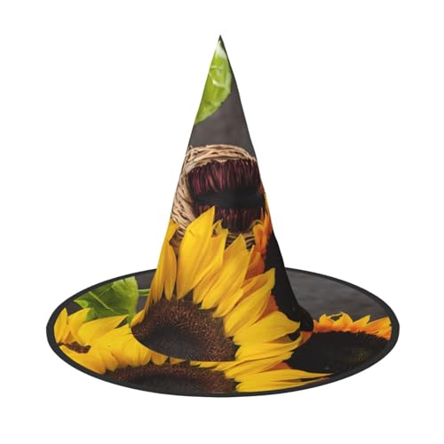 JEKYDOSD Halloween-Hut mit gelben Sonnenblumen, gruseliges Party-Accessoire, Karnevals-Maskerade-Bälle JEKYDOSD Halloween-Hut mit gelben Sonnenblumen, gruseliges Party-Accessoire, Karnevals-Maskerade-Bälle von JEKYDOSD