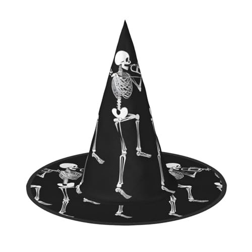 JEKYDOSD Halloween beweglicher Skelett-Totenkopf-Druck, Halloween-Hut, gruseliges Party-Zubehör, Karneval, Maskerade-Bälle JEKYDOSD Halloween beweglicher Skelett-Totenkopf-Druck, Halloween-Hut, gruseliges Party-Zubehör, Karneval, Maskerade-Bälle von JEKYDOSD