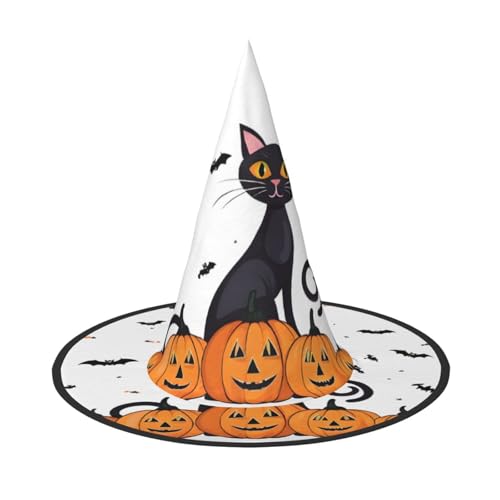 JEKYDOSD Happy-Halloween-Day-Trick-or-Treat-Druck, Halloween-Hut, gruseliges Partyzubehör, Karneval, Maskeradebälle von JEKYDOSD