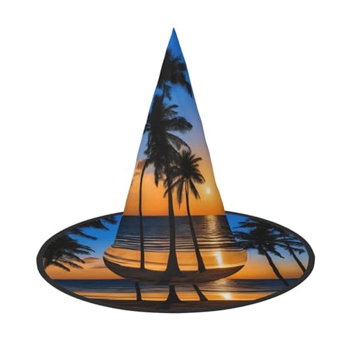 JEKYDOSD Hawaii-Strand-Druck, Halloween-Hut, gruseliges Party-Accessoire, Karneval, Maskerade-Bälle JEKYDOSD Hawaii-Strand-Druck, Halloween-Hut, gruseliges Party-Accessoire, Karneval, Maskerade-Bälle von JEKYDOSD