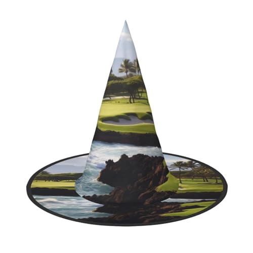 JEKYDOSD Hawaii Strand Golfplatz Druck Halloween Hut Gruseliges Partyzubehör Karneval Maskerade Bälle JEKYDOSD Hawaii Strand Golfplatz Druck Halloween Hut Gruseliges Partyzubehör Karneval Maskerade Bälle von JEKYDOSD