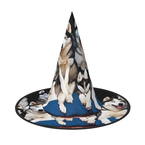 JEKYDOSD Hübscher Husky-Druck, Halloween-Hut, gruseliges Party-Accessoire, Karneval, Maskeradebälle JEKYDOSD Hübscher Husky-Druck, Halloween-Hut, gruseliges Party-Accessoire, Karneval, Maskeradebälle von JEKYDOSD