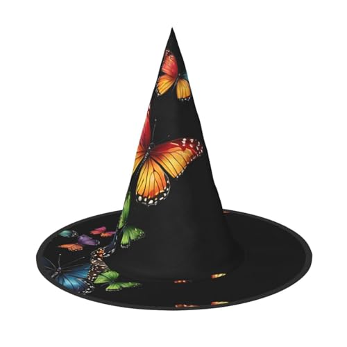 JEKYDOSD Hübscher Schmetterlings-Druck, Halloween-Hut, gruseliges Party-Accessoire, Karneval, Maskeradebälle JEKYDOSD Hübscher Schmetterlings-Druck, Halloween-Hut, gruseliges Party-Accessoire, Karneval, Maskeradebälle von JEKYDOSD
