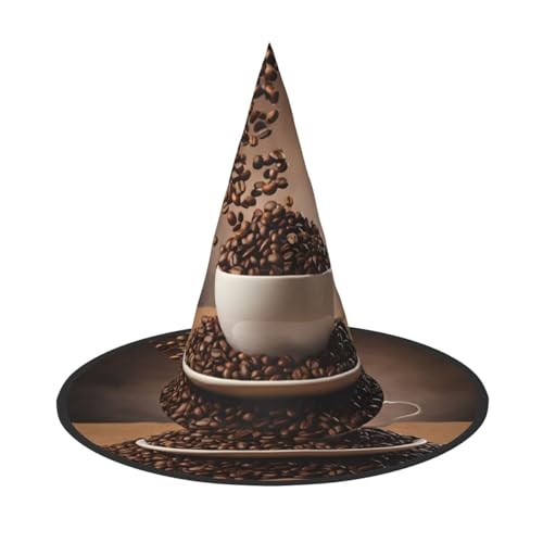 JEKYDOSD Kaffeebohnen Druck Halloween Hut Gruseliges Partyzubehör Karneval Maskerade Bälle von JEKYDOSD