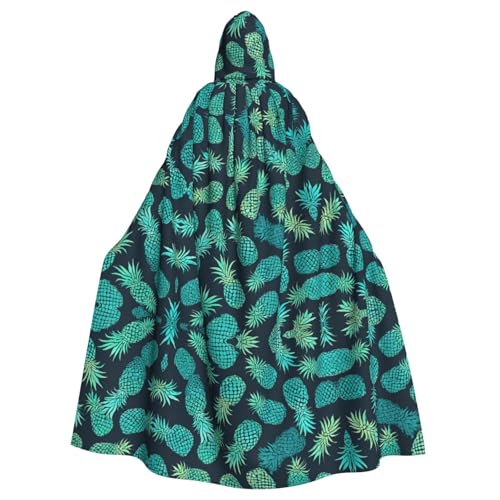 JEKYDOSD Kapuzenumhang für Erwachsene, blauer Ananas-Druck, perfekt für Halloween, Rollenspiele, Maskerade und Kostümpartys JEKYDOSD Kapuzenumhang für Erwachsene, blauer Ananas-Druck, perfekt für Halloween, Rollenspiele, Maskerade und Kostümpartys von JEKYDOSD