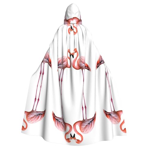 JEKYDOSD Kapuzenumhang für Erwachsene, mit Flamingo-Muster, perfekt für Halloween, Rollenspiele, Maskerade und Kostümpartys JEKYDOSD Kapuzenumhang für Erwachsene, mit Flamingo-Muster, perfekt für Halloween, Rollenspiele, Maskerade und Kostümpartys von JEKYDOSD