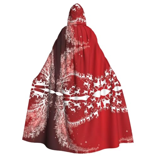 JEKYDOSD Kapuzenumhang für Erwachsene, mit Weihnachtsmotiv, perfekt für Halloween, Rollenspiele, Maskerade und Kostümpartys von JEKYDOSD