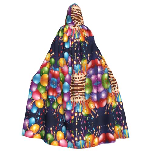 JEKYDOSD Kapuzenumhang mit Aufdruck "Happy Birthday", perfekt für Halloween, Rollenspiele, Maskerade und Kostümpartys JEKYDOSD Kapuzenumhang mit Aufdruck "Happy Birthday", perfekt für Halloween, Rollenspiele, Maskerade und Kostümpartys von JEKYDOSD