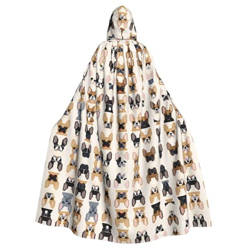 JEKYDOSD Kapuzenumhang mit Aufschrift "I Love French Bulldogge", perfekt für Halloween, Rollenspiele, Maskerade und Kostümpartys JEKYDOSD Kapuzenumhang mit Aufschrift "I Love French Bulldogge", perfekt für Halloween, Rollenspiele, Maskerade und Kostümpartys von JEKYDOSD