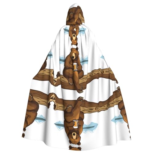 JEKYDOSD Kapuzenumhang mit Bärenmotiv, perfekt für Halloween, Rollenspiele, Maskerade und Kostümpartys JEKYDOSD Kapuzenumhang mit Bärenmotiv, perfekt für Halloween, Rollenspiele, Maskerade und Kostümpartys von JEKYDOSD