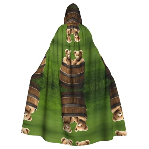 JEKYDOSD Kapuzenumhang mit Bärenmotiv, perfekt für Halloween, Rollenspiele, Maskerade und Kostümpartys JEKYDOSD Kapuzenumhang mit Bärenmotiv, perfekt für Halloween, Rollenspiele, Maskerade und Kostümpartys von JEKYDOSD