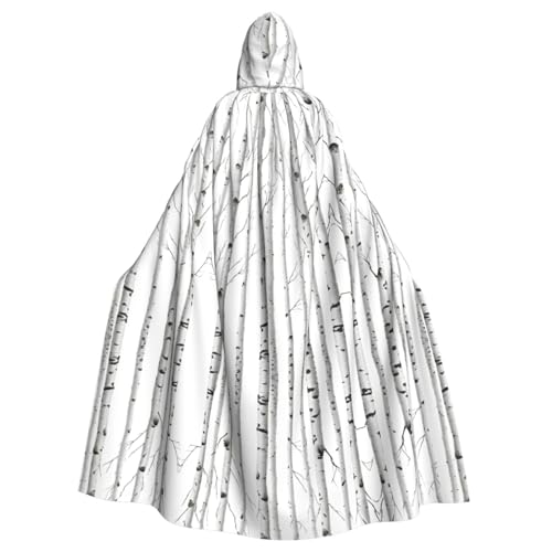 JEKYDOSD Kapuzenumhang mit Birkenbaum-Druck, perfekt für Halloween, Rollenspiele, Maskerade und Kostümpartys JEKYDOSD Kapuzenumhang mit Birkenbaum-Druck, perfekt für Halloween, Rollenspiele, Maskerade und Kostümpartys von JEKYDOSD