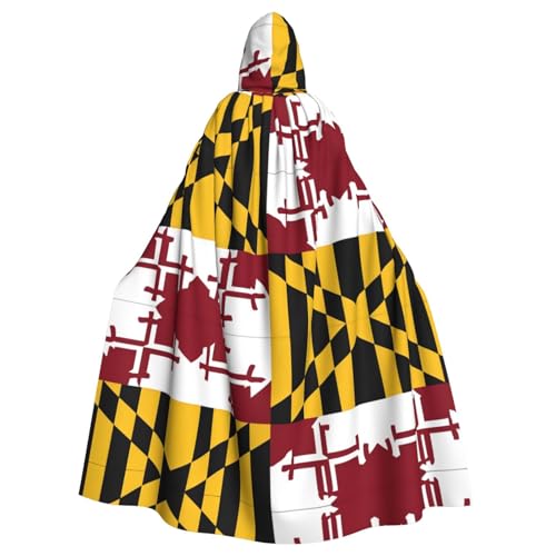JEKYDOSD Kapuzenumhang mit Flagge von Maryland, perfekt für Halloween, Rollenspiele, Maskerade und Kostümpartys JEKYDOSD Kapuzenumhang mit Flagge von Maryland, perfekt für Halloween, Rollenspiele, Maskerade und Kostümpartys von JEKYDOSD