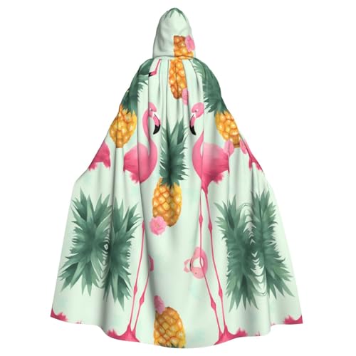 JEKYDOSD Kapuzenumhang mit Flamingo-Ananas-Druck, perfekt für Halloween, Rollenspiele, Maskerade und Kostümpartys JEKYDOSD Kapuzenumhang mit Flamingo-Ananas-Druck, perfekt für Halloween, Rollenspiele, Maskerade und Kostümpartys von JEKYDOSD