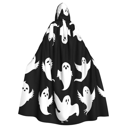 JEKYDOSD Kapuzenumhang mit Halloween-Gothic-Druck, perfekt für Halloween, Rollenspiele, Maskerade und Kostümpartys von JEKYDOSD