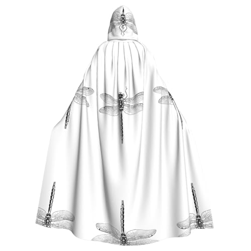 JEKYDOSD Kapuzenumhang mit Libellen-Druck, perfekt für Halloween, Rollenspiele, Maskerade und Kostümpartys JEKYDOSD Kapuzenumhang mit Libellen-Druck, perfekt für Halloween, Rollenspiele, Maskerade und Kostümpartys von JEKYDOSD