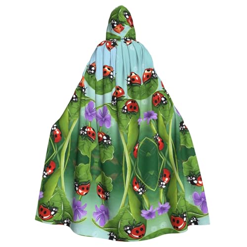 JEKYDOSD Kapuzenumhang mit Marienkäfer-Aufdruck, perfekt für Halloween, Rollenspiele, Maskerade und Kostümpartys JEKYDOSD Kapuzenumhang mit Marienkäfer-Aufdruck, perfekt für Halloween, Rollenspiele, Maskerade und Kostümpartys von JEKYDOSD