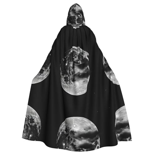 JEKYDOSD Kapuzenumhang mit Mondaufdruck, perfekt für Halloween, Rollenspiele, Maskerade und Kostümpartys JEKYDOSD Kapuzenumhang mit Mondaufdruck, perfekt für Halloween, Rollenspiele, Maskerade und Kostümpartys von JEKYDOSD