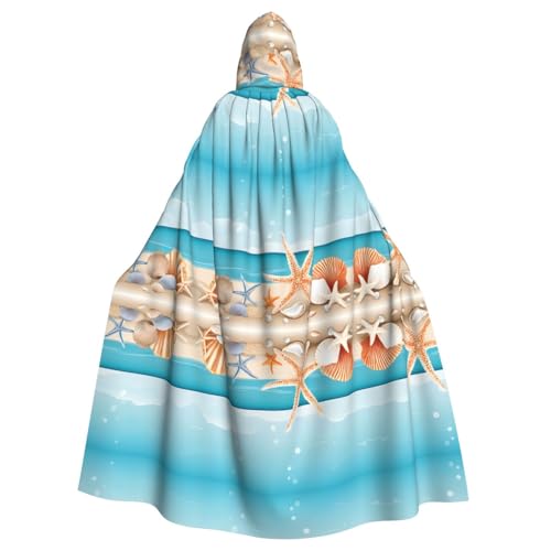JEKYDOSD Kapuzenumhang mit Muscheln und Sanddruck, perfekt für Halloween, Rollenspiele, Maskerade und Kostümpartys JEKYDOSD Kapuzenumhang mit Muscheln und Sanddruck, perfekt für Halloween, Rollenspiele, Maskerade und Kostümpartys von JEKYDOSD