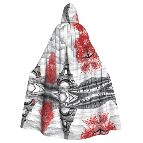 JEKYDOSD Kapuzenumhang mit Paris-Aufdruck, perfekt für Halloween, Rollenspiele, Maskerade und Kostümpartys JEKYDOSD Kapuzenumhang mit Paris-Aufdruck, perfekt für Halloween, Rollenspiele, Maskerade und Kostümpartys von JEKYDOSD
