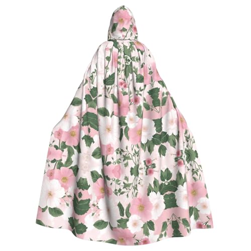 JEKYDOSD Kapuzenumhang mit Pflanzenblumen-Druck, perfekt für Halloween, Rollenspiele, Maskerade und Kostümpartys JEKYDOSD Kapuzenumhang mit Pflanzenblumen-Druck, perfekt für Halloween, Rollenspiele, Maskerade und Kostümpartys von JEKYDOSD