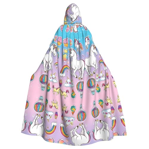 JEKYDOSD Kapuzenumhang mit Regenbogen-Druck, perfekt für Halloween, Rollenspiele, Maskerade und Kostümpartys JEKYDOSD Kapuzenumhang mit Regenbogen-Druck, perfekt für Halloween, Rollenspiele, Maskerade und Kostümpartys von JEKYDOSD