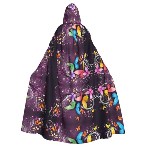 JEKYDOSD Kapuzenumhang mit Schmetterlings-Aufdruck, perfekt für Halloween, Rollenspiele, Maskerade und Kostümpartys JEKYDOSD Kapuzenumhang mit Schmetterlings-Aufdruck, perfekt für Halloween, Rollenspiele, Maskerade und Kostümpartys von JEKYDOSD