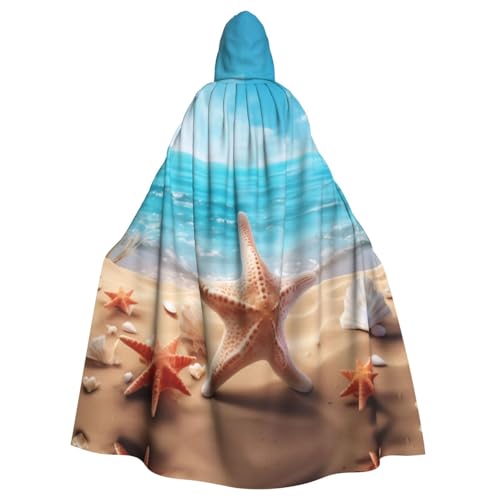 JEKYDOSD Kapuzenumhang mit Strand-Seestern-Druck, perfekt für Halloween, Rollenspiele, Maskerade und Kostümpartys JEKYDOSD Kapuzenumhang mit Strand-Seestern-Druck, perfekt für Halloween, Rollenspiele, Maskerade und Kostümpartys von JEKYDOSD