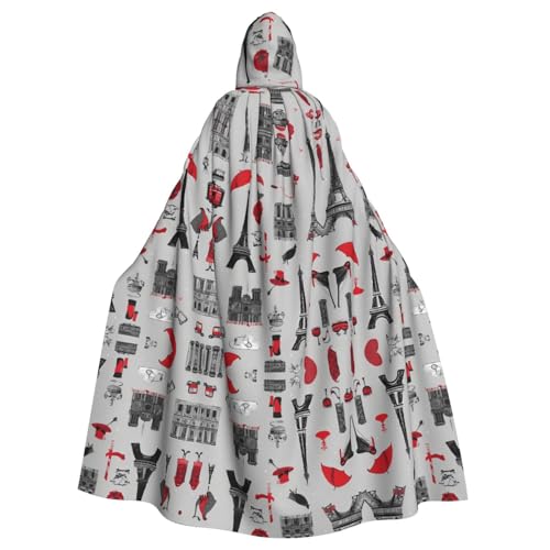JEKYDOSD Kapuzenumhang mit französischem Frettchen-Druck, perfekt für Halloween, Rollenspiele, Maskerade und Kostümpartys JEKYDOSD Kapuzenumhang mit französischem Frettchen-Druck, perfekt für Halloween, Rollenspiele, Maskerade und Kostümpartys von JEKYDOSD