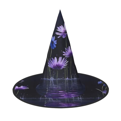 JEKYDOSD Lila Blumendruck Halloween Hut Gruseliges Partyzubehör Karneval Maskerade Bälle JEKYDOSD Lila Blumendruck Halloween Hut Gruseliges Partyzubehör Karneval Maskerade Bälle von JEKYDOSD