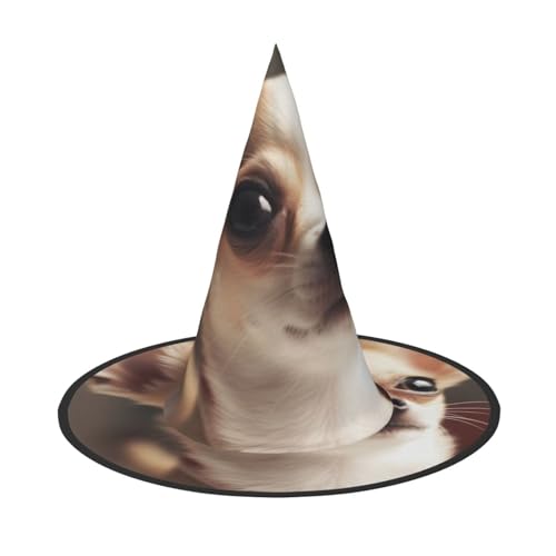 JEKYDOSD Niedlicher Chihuahua-Druck, Halloween-Hut, gruseliges Party-Accessoire, Karneval, Maskerade-Bälle JEKYDOSD Niedlicher Chihuahua-Druck, Halloween-Hut, gruseliges Party-Accessoire, Karneval, Maskerade-Bälle von JEKYDOSD
