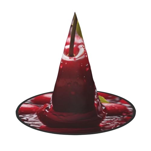 JEKYDOSD Rote Kirschen Druck Halloween Hut Gruseliges Partyzubehör Karneval Maskerade Bälle JEKYDOSD Rote Kirschen Druck Halloween Hut Gruseliges Partyzubehör Karneval Maskerade Bälle von JEKYDOSD