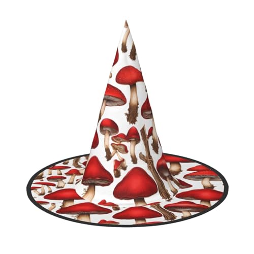 JEKYDOSD Roter weißer Pilzaufdruck, Halloween-Hut, gruseliges Party-Accessoire, Karneval, Maskerade-Bälle JEKYDOSD Roter weißer Pilzaufdruck, Halloween-Hut, gruseliges Party-Accessoire, Karneval, Maskerade-Bälle von JEKYDOSD