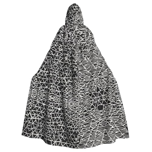 JEKYDOSD Schwarz-weißer Marmor-Aufdruck, Kapuzenumhang für Erwachsene, perfekt für Halloween, Rollenspiele, Maskerade und Kostümpartys JEKYDOSD Schwarz-weißer Marmor-Aufdruck, Kapuzenumhang für Erwachsene, perfekt für Halloween, Rollenspiele, Maskerade und Kostümpartys von JEKYDOSD