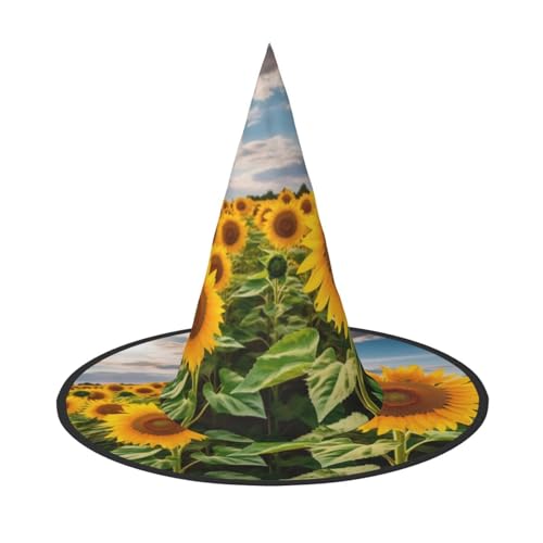 JEKYDOSD Sonnenblumenfelddruck Halloween Hut Gruseliges Partyzubehör Karneval Maskerade Bälle JEKYDOSD Sonnenblumenfelddruck Halloween Hut Gruseliges Partyzubehör Karneval Maskerade Bälle von JEKYDOSD