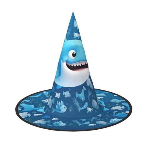 JEKYDOSD Süßer blauer Fisch-Druck, Halloween-Hut, gruseliges Party-Accessoire, Karneval, Maskerade-Bälle JEKYDOSD Süßer blauer Fisch-Druck, Halloween-Hut, gruseliges Party-Accessoire, Karneval, Maskerade-Bälle von JEKYDOSD