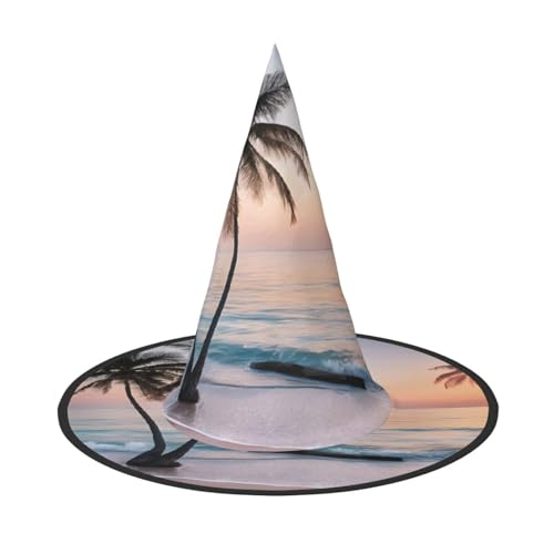 JEKYDOSD Sunrise Tropical Palm Tree Island Print Halloween Hut Gruseliges Partyzubehör Karneval Maskerade Bälle JEKYDOSD Sunrise Tropical Palm Tree Island Print Halloween Hut Gruseliges Partyzubehör Karneval Maskerade Bälle von JEKYDOSD