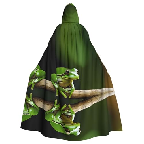 JEKYDOSD Umhang mit Frosch- und Regenmotiv, mit Kapuze, perfekt für Halloween, Rollenspiele, Maskerade und Kostümpartys JEKYDOSD Umhang mit Frosch- und Regenmotiv, mit Kapuze, perfekt für Halloween, Rollenspiele, Maskerade und Kostümpartys von JEKYDOSD