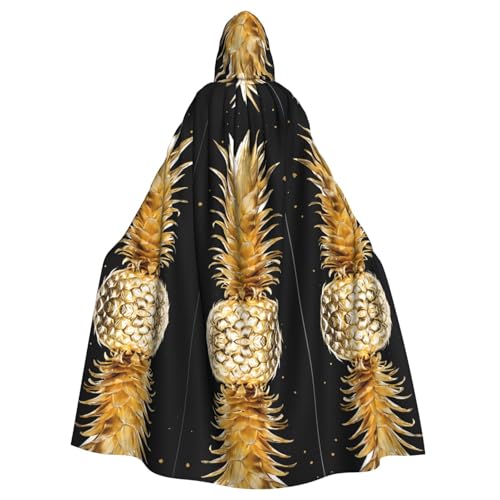 JEKYDOSD Umhang mit goldenem Ananas-Druck, für Erwachsene, perfekt für Halloween, Rollenspiele, Maskerade und Kostümpartys JEKYDOSD Umhang mit goldenem Ananas-Druck, für Erwachsene, perfekt für Halloween, Rollenspiele, Maskerade und Kostümpartys von JEKYDOSD