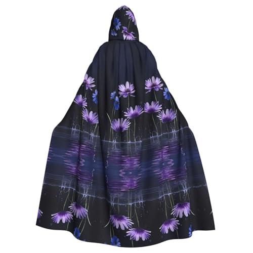 JEKYDOSD Umhang mit violettem Blumendruck, perfekt für Halloween, Rollenspiele, Maskerade und Kostümpartys JEKYDOSD Umhang mit violettem Blumendruck, perfekt für Halloween, Rollenspiele, Maskerade und Kostümpartys von JEKYDOSD